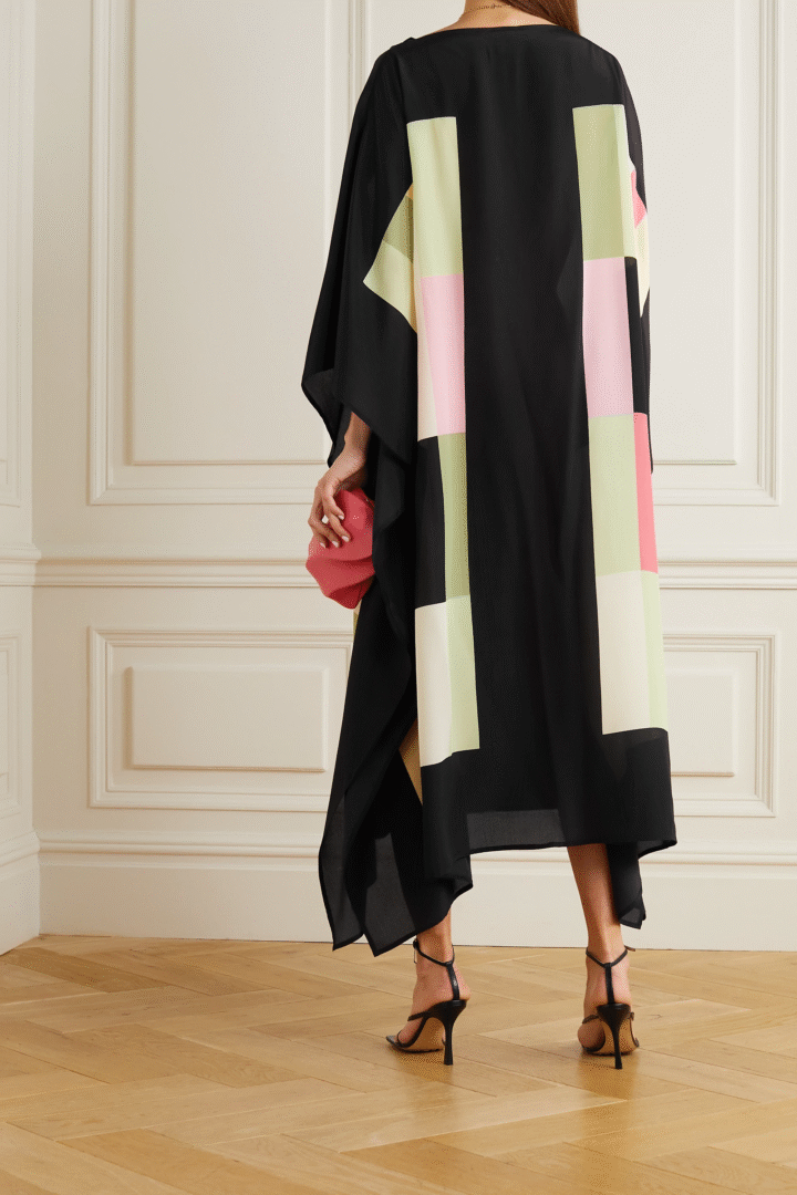 Soft Silk Crepe Kaftan Dress – Elegant, Lightweight & Flowing