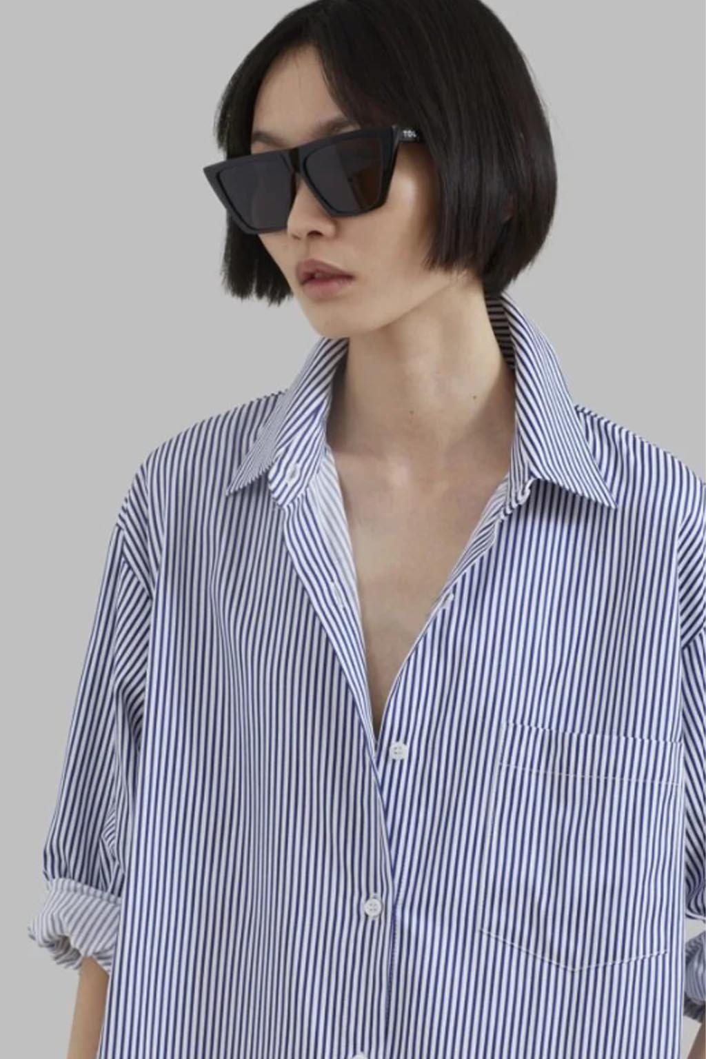 Pinstriped Maxi Shirt Dress – Effortless & Elevated