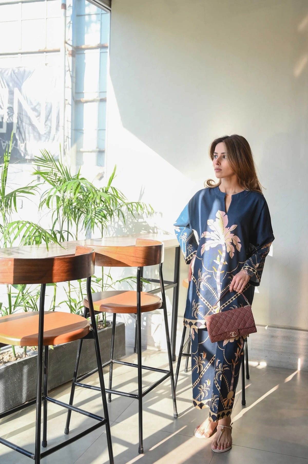 Stylish Printed Premium Linen Blend Ensemble