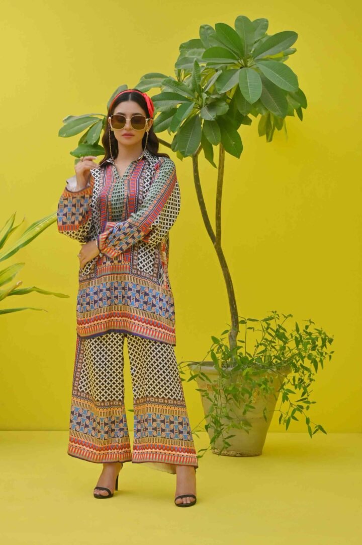 Bold Bohemian Vibes – Cotton Satin Blend Co-ord Set